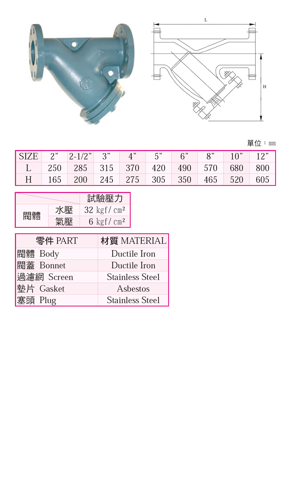 球墨鑄鐵Y 型過濾器